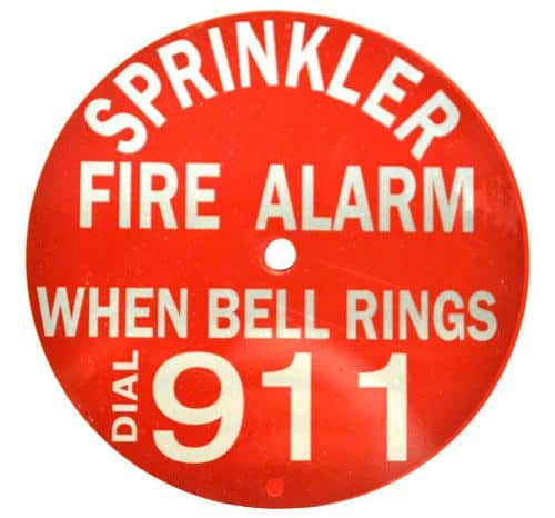 Fire Sprinkler Sign